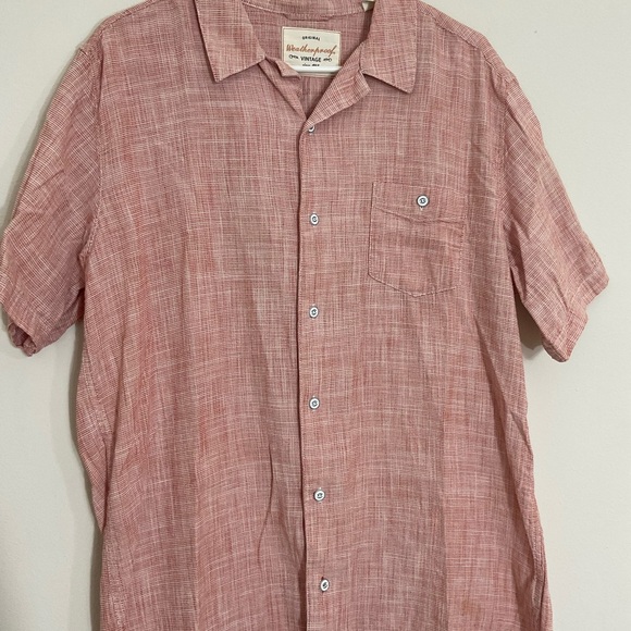 Weatherproof Vintage Shirt Mens Large Red Button Up Cotton Casual Dad - Picture 2 of 8